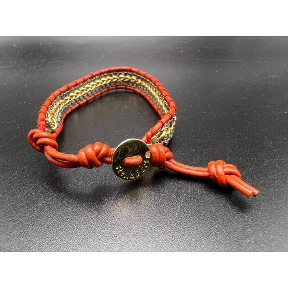 Stella & Dot Metal and Leather Bracelet - Picture 3 of 3